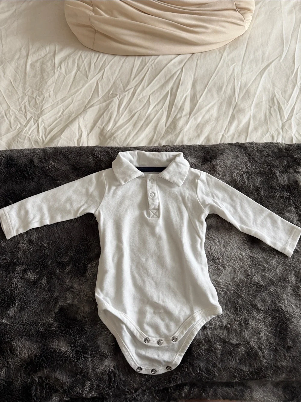 Classic White Polo Onesie for Kids